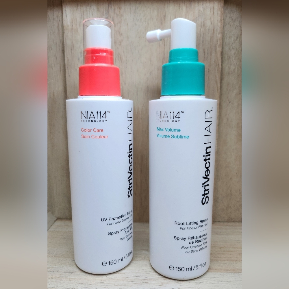 StriVectin Hair Care Duo- Root Lifting Spray & UV Protective Spray.